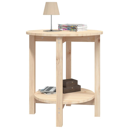 Mesa De Centro De Madera Maciza De Pino Ø55x60 Cm_2