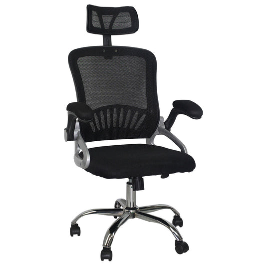Silla De Escritorio Con Ruedas New Order Negro 120x104x59,5cm Thinia Home_0