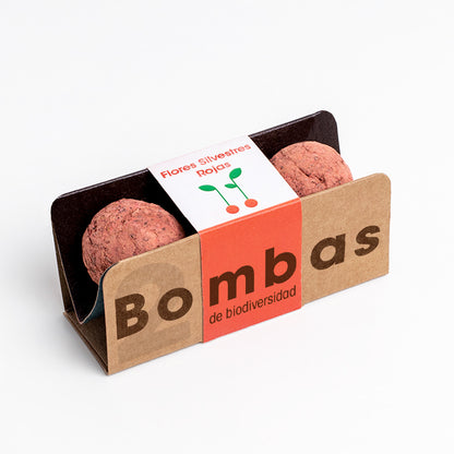Bombas de Biodiversidad – Flores Silvestres Rojas para Polinizadores, Regalo - Resetea_0