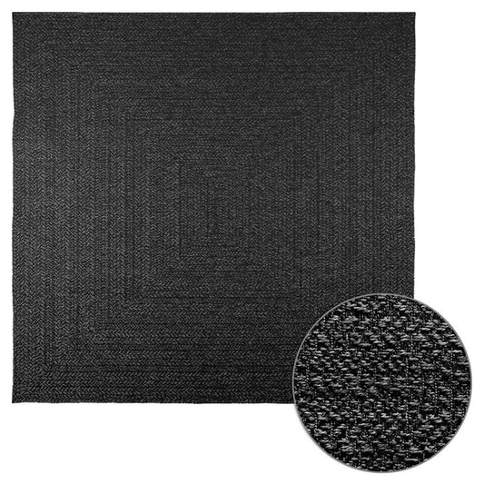 Vidaxl Alfombra Zizur Apariencia Yute Interior Exterior Antracita_0