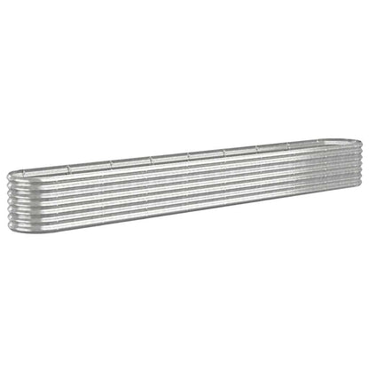 Jardinera Arriate Acero Galvanizado Plata 332x40x36 Cm_0