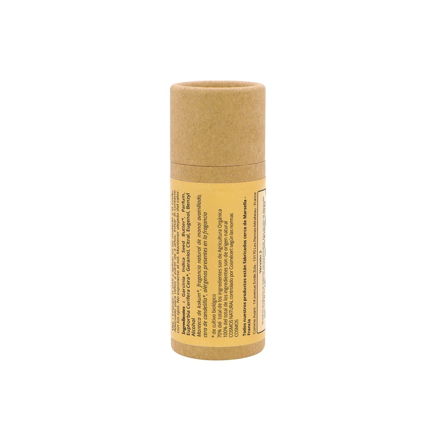 Perfume sólido dulce y afrutado con manteca de kokum Monoi Avainillado Comme Avant 20 ml