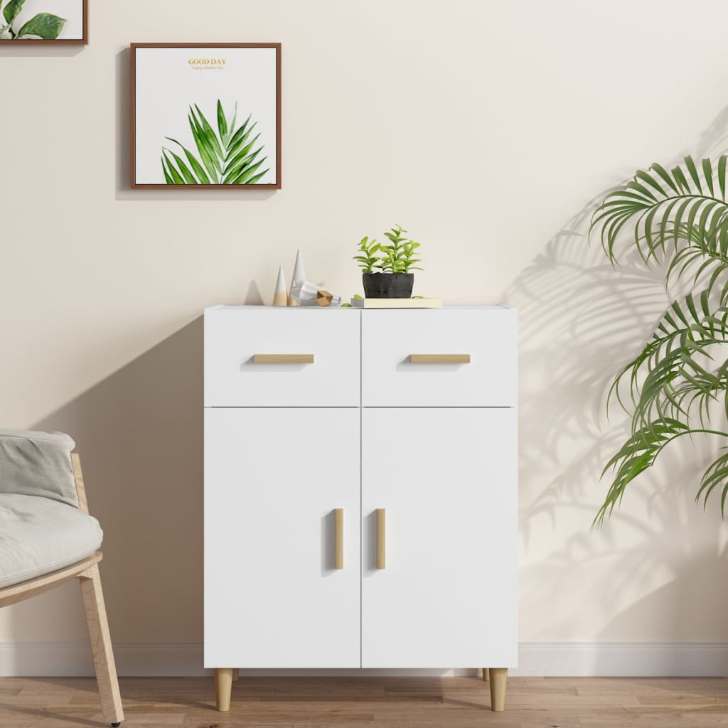 Aparador De Madera Contrachapada Blanco 69,5x34x89 Cm / Vetonek_4