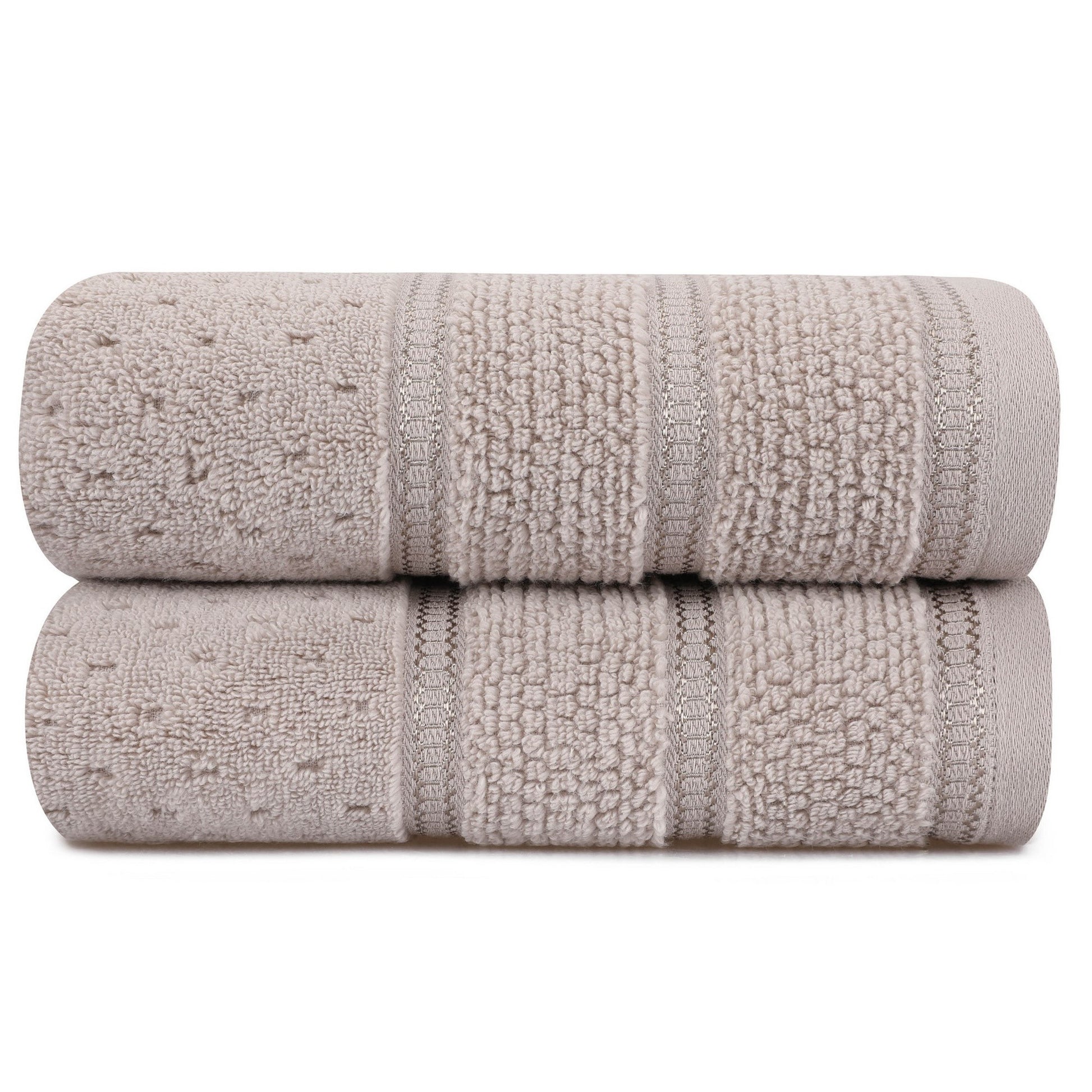 Juego De Toallas De Mano (2 Piezas) Marrón Claro