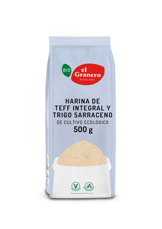 Farinha integral de teff e trigo sarraceno Bio, EL GRANERO 500g