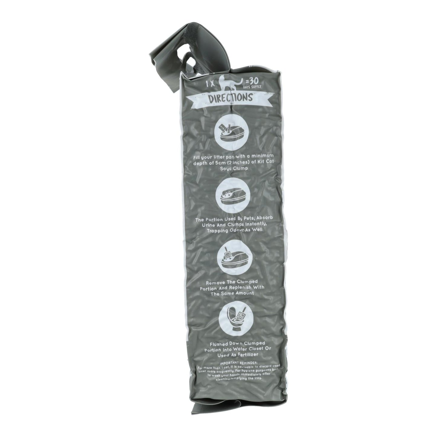 Kit de areia para gatos Eco SoyaClump - Carvão vegetal 7 L