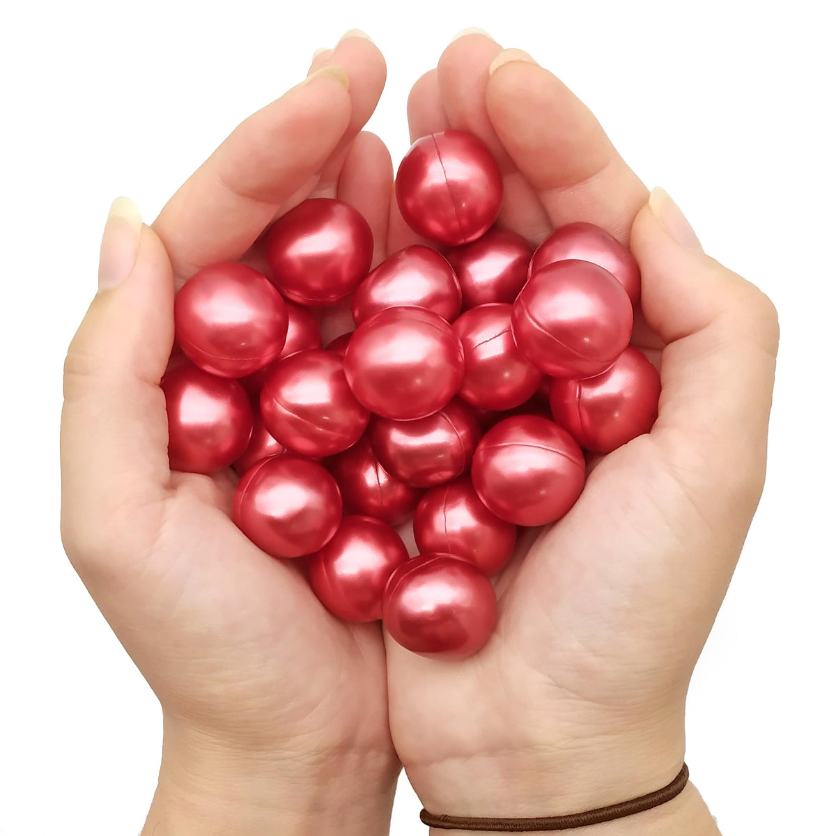 Caja 40 Perlas De Baño Con Aroma A Fresas - Con Aceite De Soja - Hidratante Y Aromática - Forma Bola_1