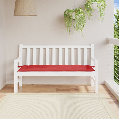 Vidaxl Cojín De Banco De Jardín Tela Oxford Rojo 150x50x7 Cm_1
