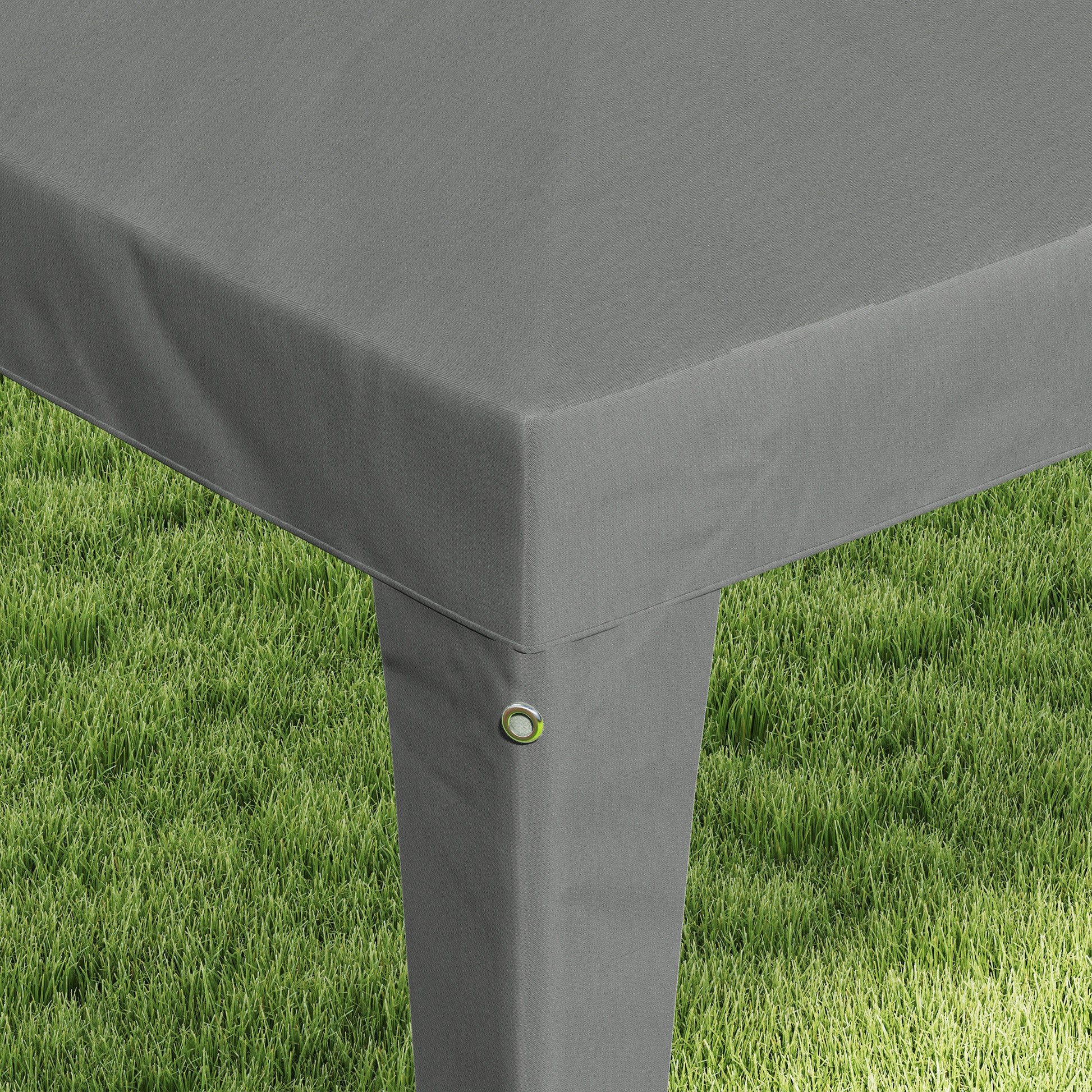Outsunny Carpa Desmontable De Jardín 3x3 M Para Bodas Camping Fiestas Gris_3