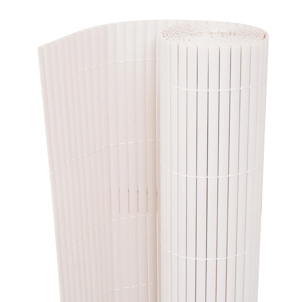 Valla De Jardín De Doble Cara 90x500 Cm Blanca / Vetonek_2
