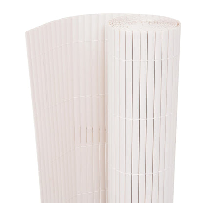 Valla De Jardín De Doble Cara 90x500 Cm Blanca / Vetonek_2