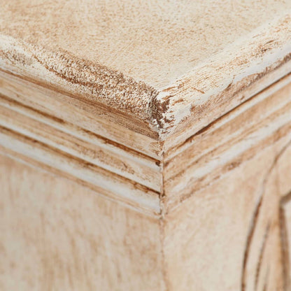 Mesita De Noche De Madera Maciza De Mango 40x30x50 Cm_4