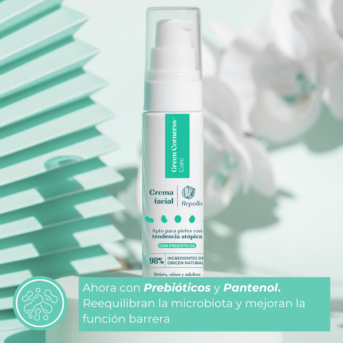 Creme Facial de Repolho Green Corners Adequado para Pele Atópica 50 ml