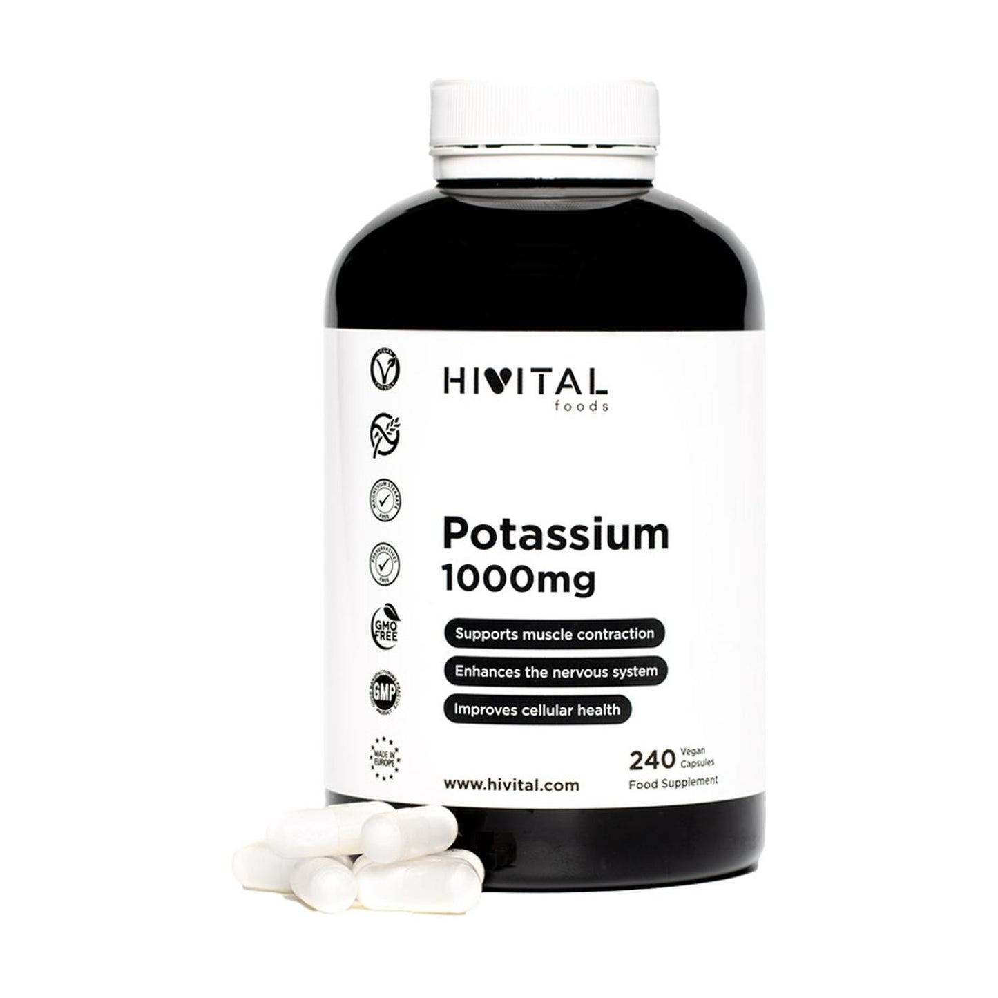 Potássio 1.000 mg Hivital 240 cápsulas