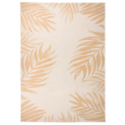 Alfombra De Exterior De Tejido Plano Con Estampado De Hoja 140x200 Cm / Vetonek_1