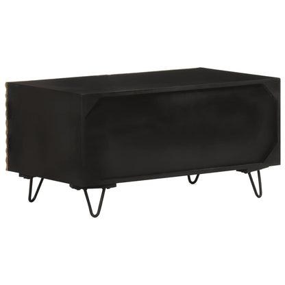 Mesa De Centro De Madera Maciza De Mango 90x50x45cm_1