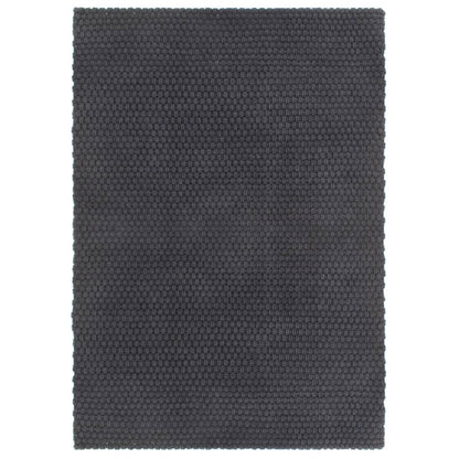 Alfombra Rectangular Algodón Antracita 160x230 Cm / Vetonek_0
