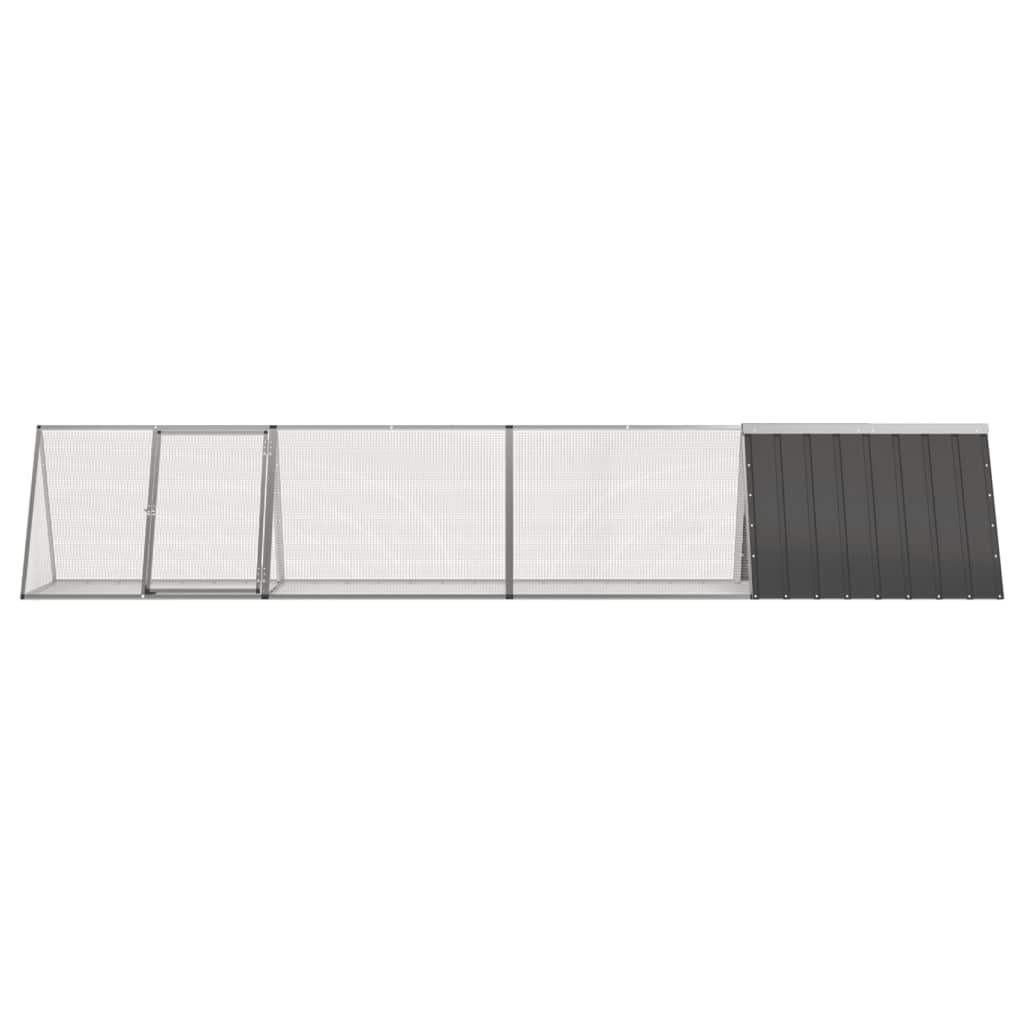 Jaula De Conejos Acero Galvanizado Antracita 403,5x80,5x71 Cm_2