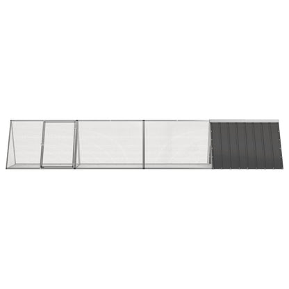 Jaula De Conejos Acero Galvanizado Antracita 403,5x80,5x71 Cm_2