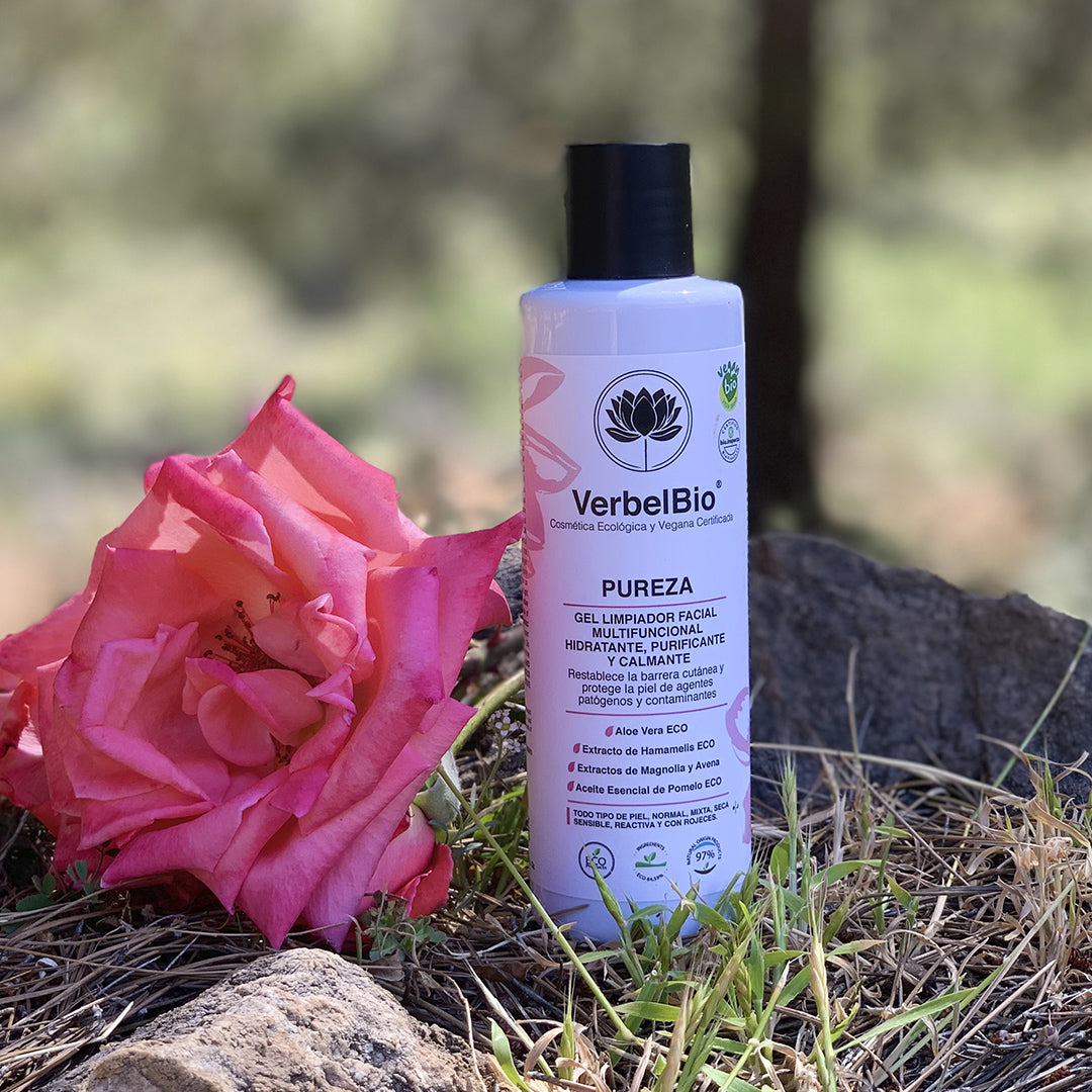 Gel Limpiador Facial Natural Pureza Verbelbio - Purificante, Oxigenante y Calmante. Con Hamamelis, Magnolia y Pomelo_3