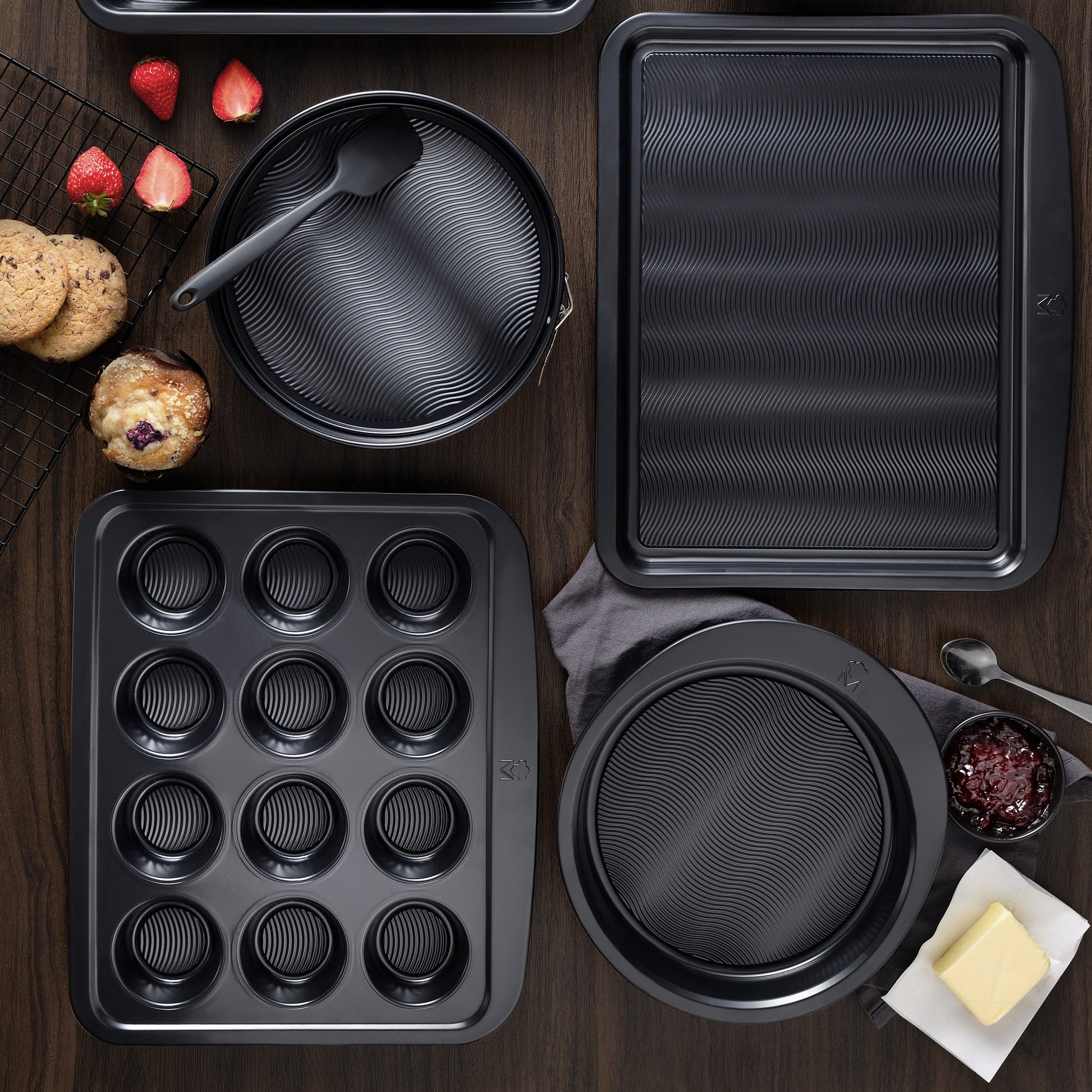 Molde Cuadrado De Horno Para 6 Muffins 28,9x23,1x3,3cm En Acero Al Carbono Masterpro_1