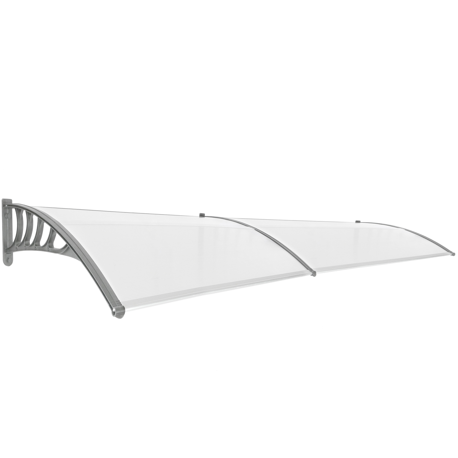 Tejadillo De Protección 300x90cm Marquesina Para Puertas Y Ventanas Gris_0
