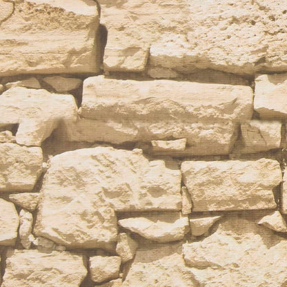 Pantalla De Privacidad Jardín Pvc Look Piedra Beige 35x0,19 M / Vetonek_2