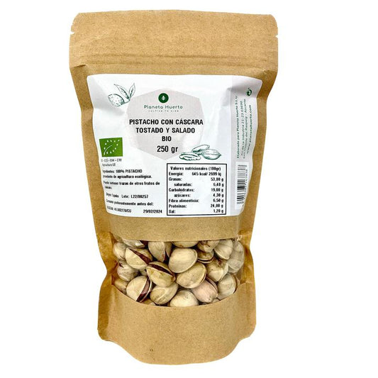 Pistácios torrados e salgados com casca, ECO Planeta Huerto, 250 g