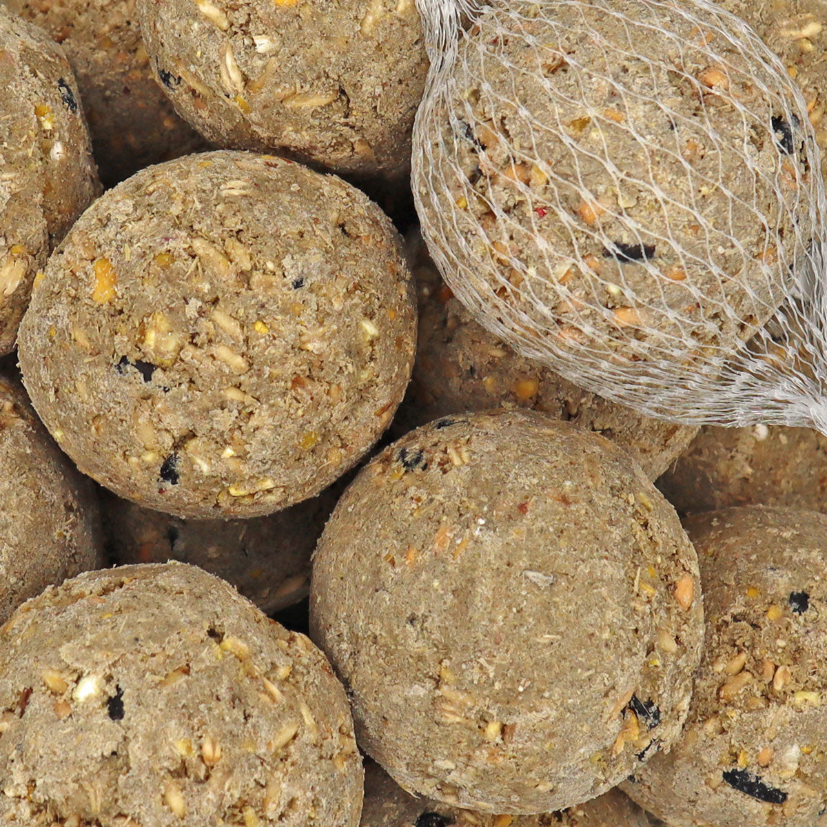 Comida Para Pajaros, Bolas De Grasa 200 X Ca.90 Gramos Con Red, Alimento Para Pajaros_0