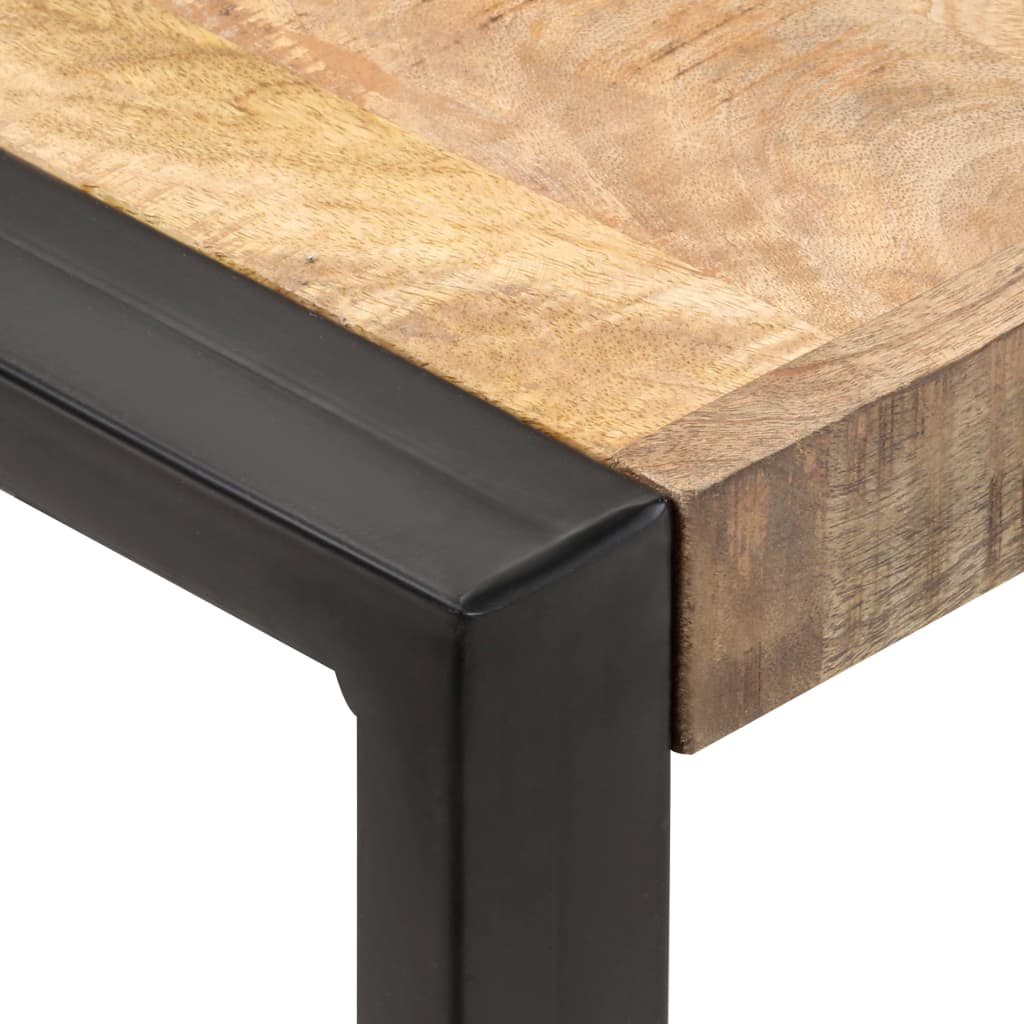 Mesa De Comedor Madera Maciza De Mango Rugosa 60x60x75 Cm_1