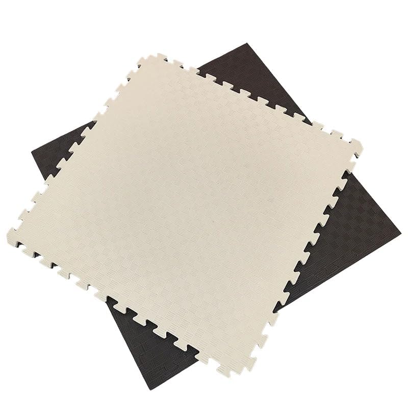 Artatami® Tatami Puzzle 1x1x40 mm Marron - Beige Pack Ahorro【12 Unidades】 Alta Densidad EVA – Judo, BJJ, MMA y Lucha_0