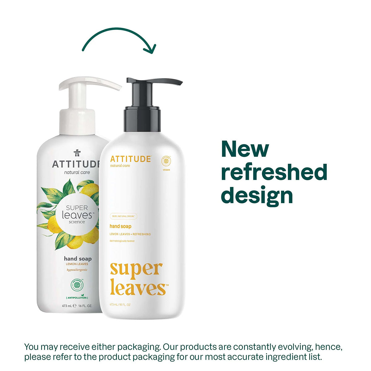 Sabonete Líquido para Mãos Super Leaves Lemon Leaves Attitude 473 ml