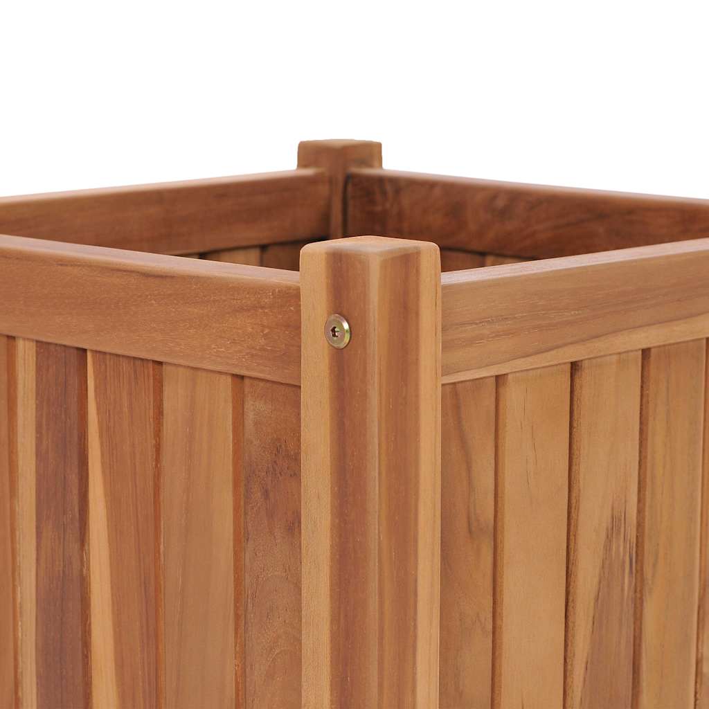 Arriate Elevado Madera Maciza De Teca 50x50x50 Cm_3