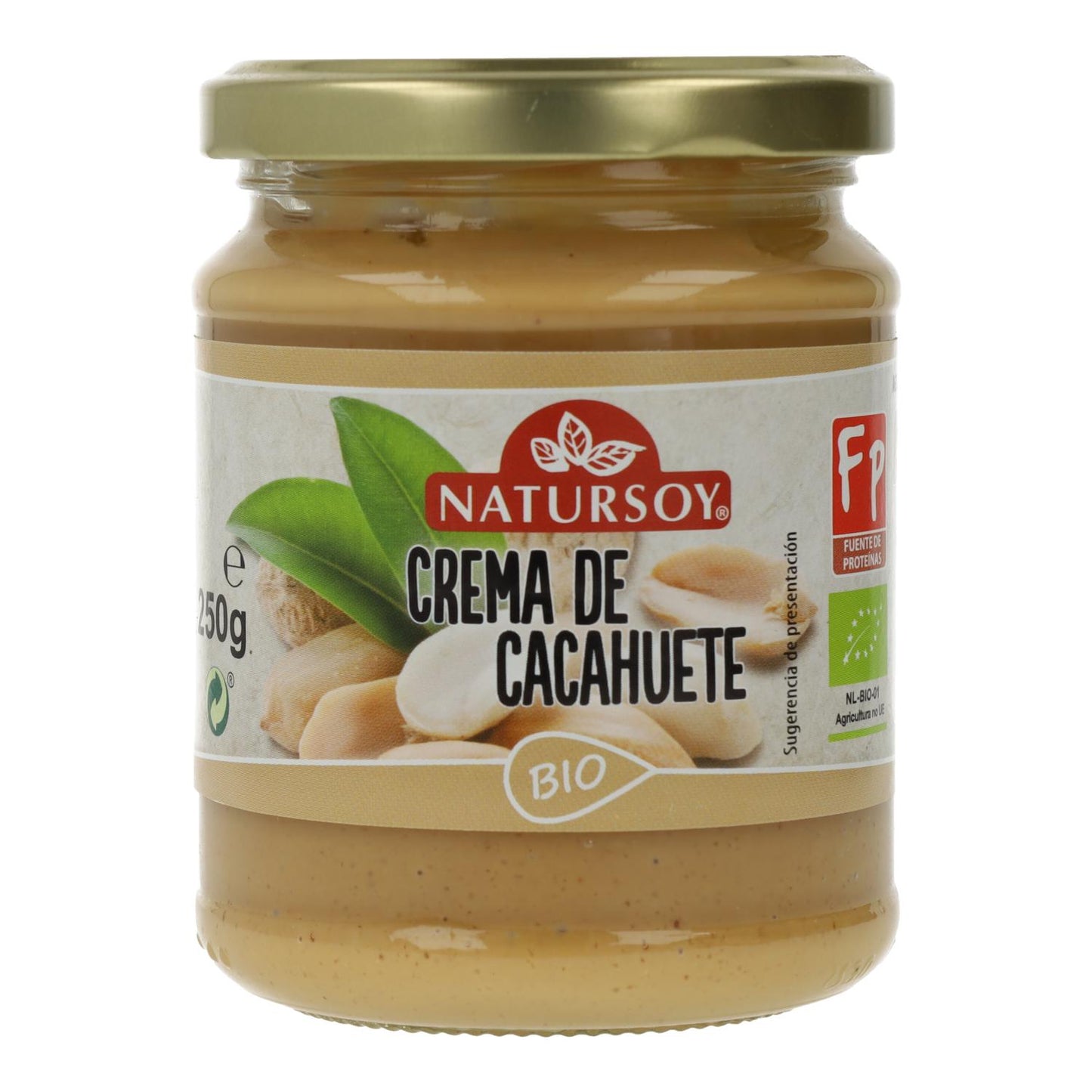 Manteiga de amendoim ECO sem sal, 250 g. Natursoy