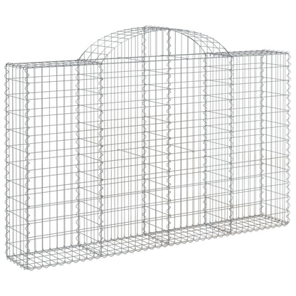 Cestas De Gaviones 9 Uds Forma De Arco Hierro 200x30x120/140 Cm_2