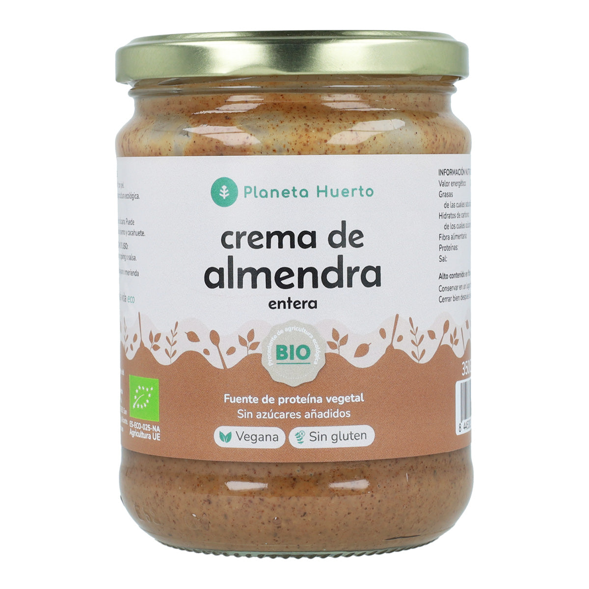 Creme de Amêndoas Integrais ECO Planeta Huerto 350 g