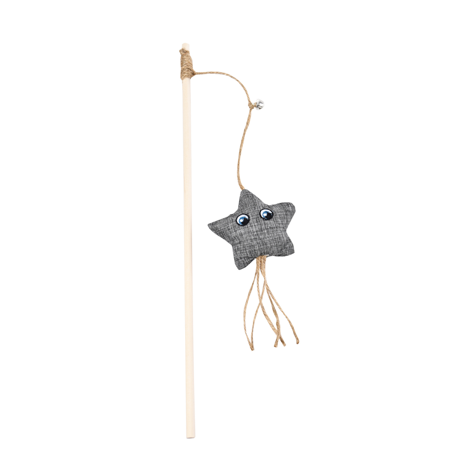 Juguete Para Gato En Forma De Caña De Pescar De 40cm, Cuerda Y Estrella De Tela En El Extremo_1