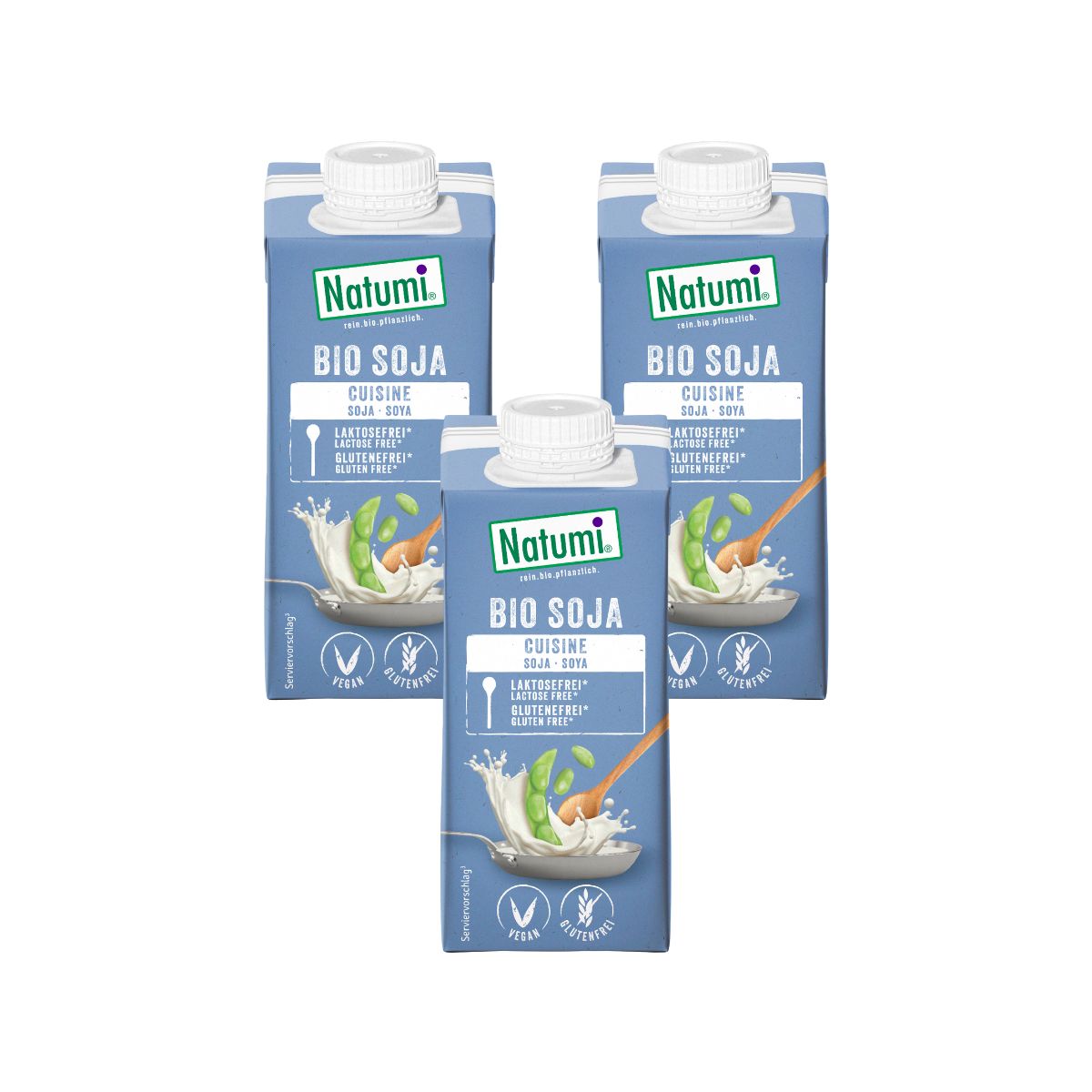 Pack x3 Natumi Creme de Soja Líquido Orgânico para Cozinha 200 ml
