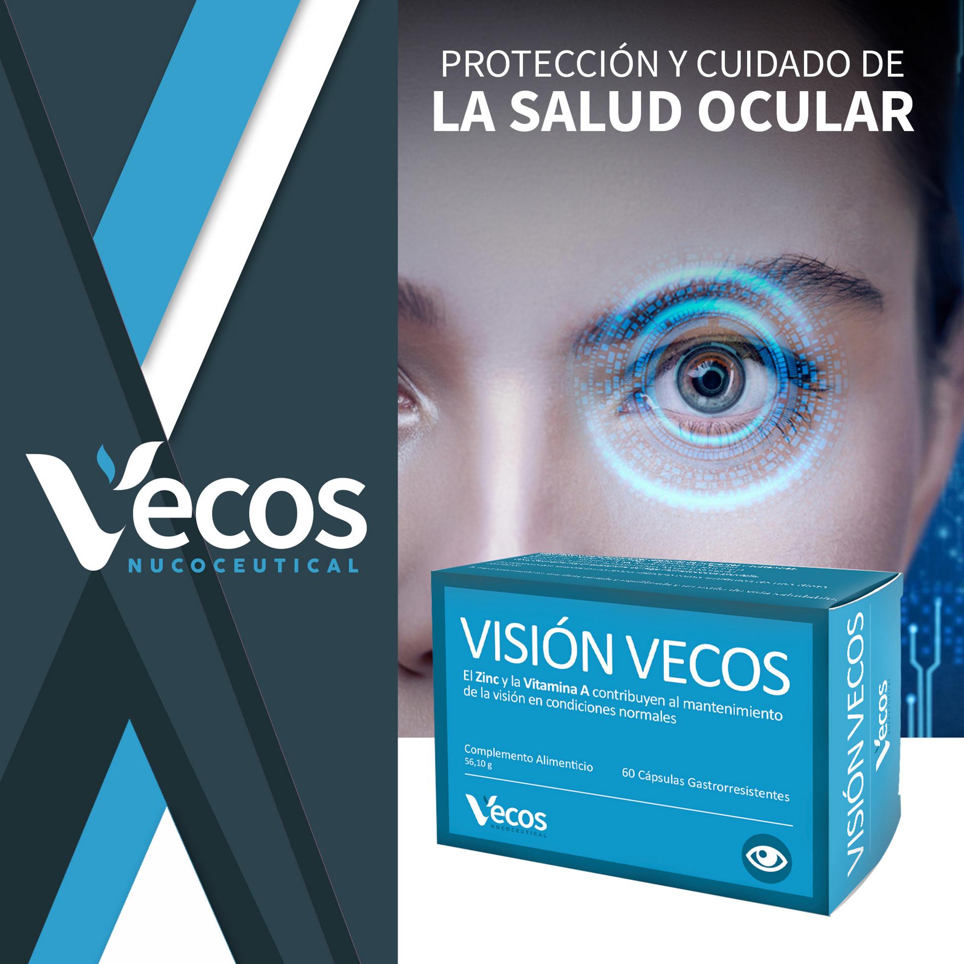 Visión Vecos 60 Cápsulas | Mantenimiento De La Visión Y Salud Ocular | Con Luteína, Dha Y Astaxantina_1