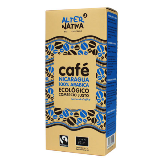 Café moído alternativo biológico da Nicarágua, 250g
