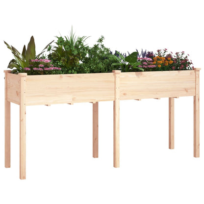 Jardinera Con Forro Madera Maciza De Abeto 161x45x76 Cm_2