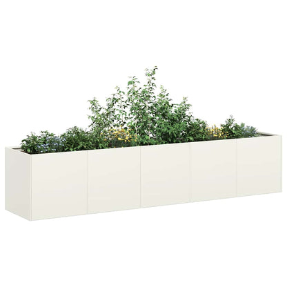 Jardinera De Acero Laminado En Frío Blanco 200x40x40 Cm_1