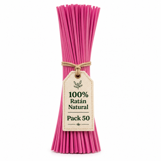 Varillas Difusor SYS 50 Uds | Ratán Natural Rosa | Mikado | Alta Absorción | 2,5 mm X 32 cm_0