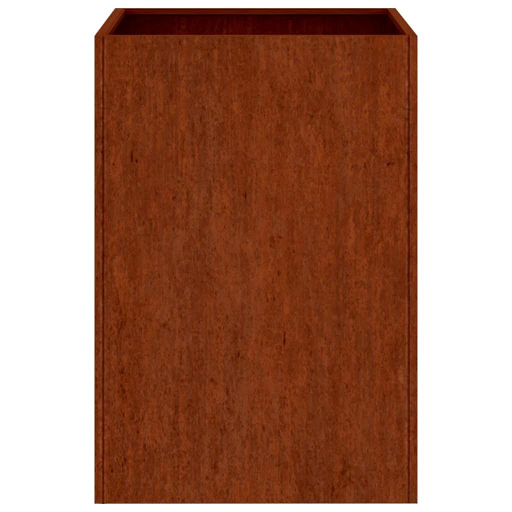 Jardinera De Acero Corten 42x38x75 Cm_5