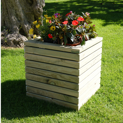 Jardinera Luxe De Madera Tratada Vidahuerto 50x50x50 Cm._2