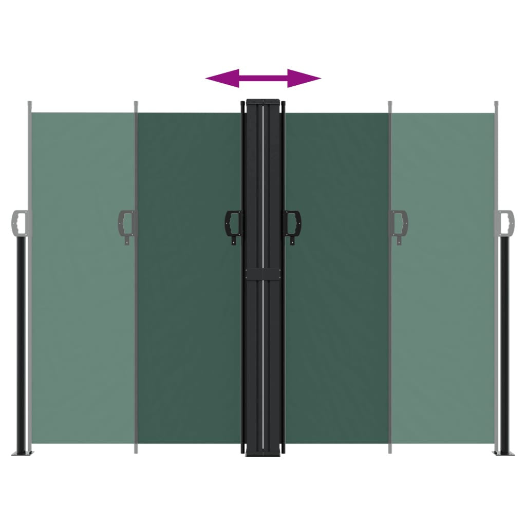 Vidaxl Toldo Lateral Retráctil Verde Oscuro 180x1000 Cm_4