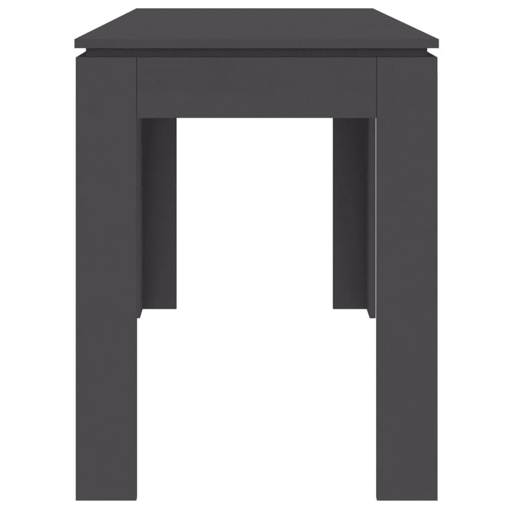 Mesa De Comedor De Madera Contrachapada Gris 120x60x76 Cm_3