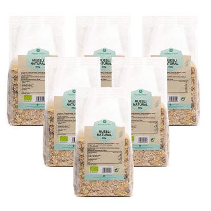 Embalagem de 6 muesli natural com passas ECO Planeta Huerto 500 g