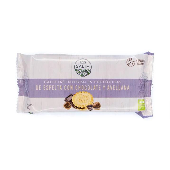 Bolachas de espelta recheadas com chocolate Eco-Salim, 80 g