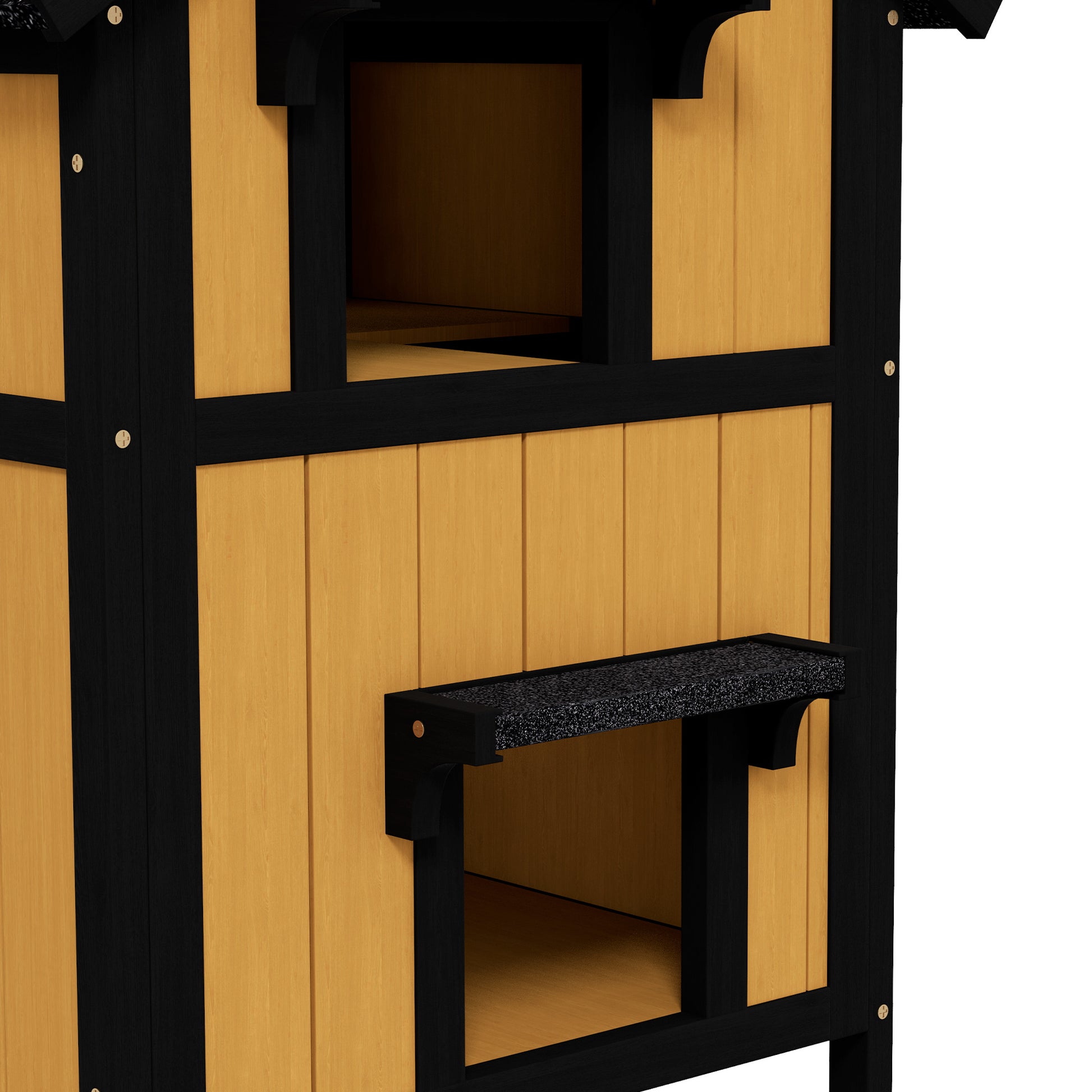 Pawhut Caseta Para Gatos De Madera Con Macetero 96x65x85,5 Cm Natural_3